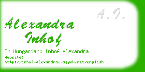 alexandra inhof business card